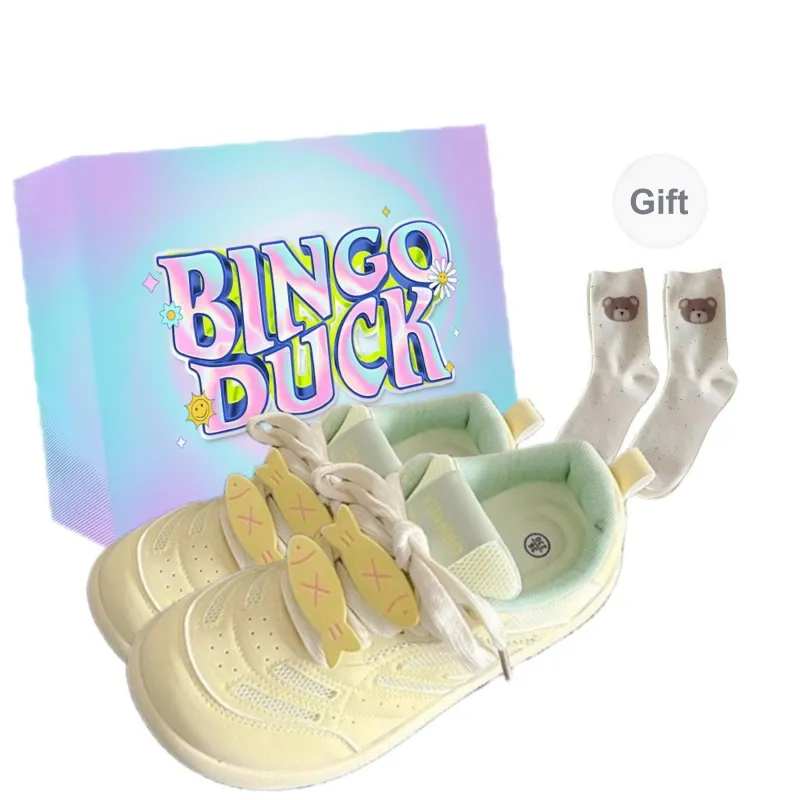BINGO DUCK Coverage Breathable Low Top Skateboard Shoes Women's-3