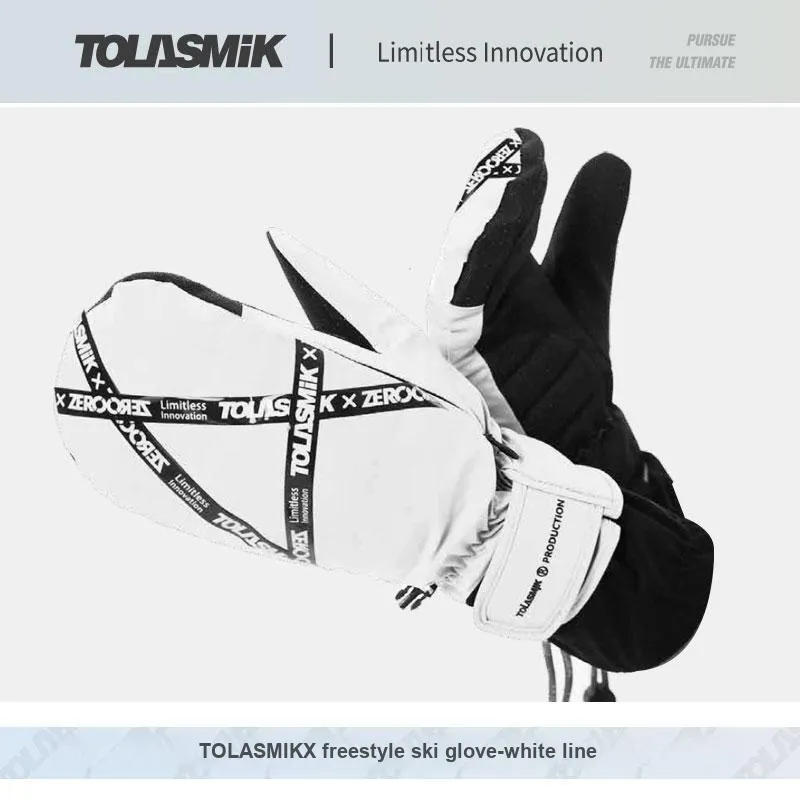 TOLASMIK Ski Gloves Mittens Unisex-3