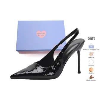 Xingdiman Slim Heel High Heels Women's Black Gift Box Set