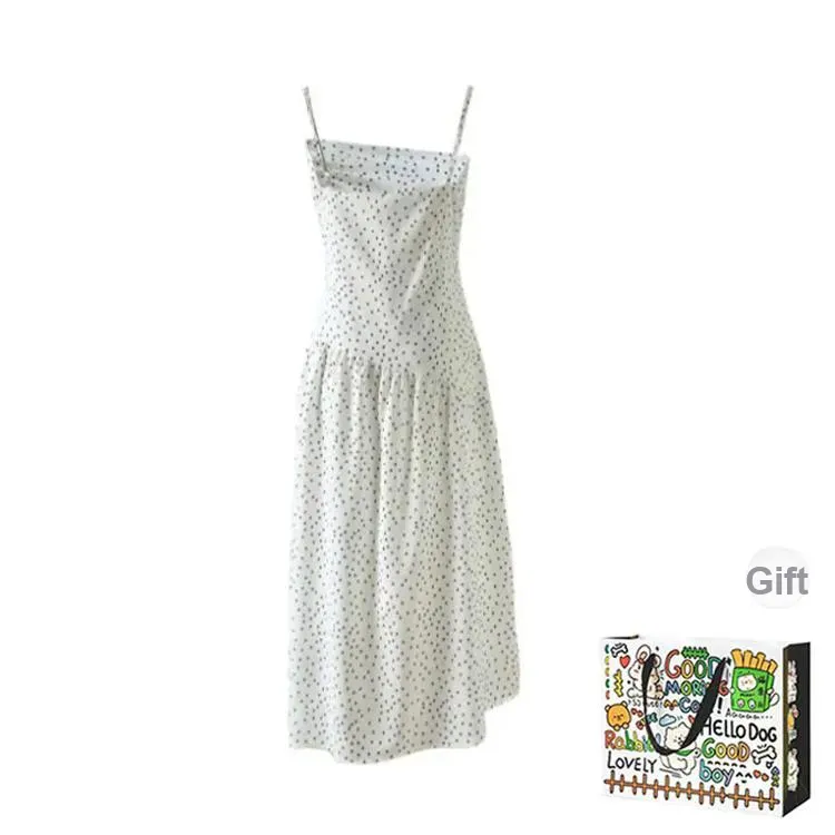 OURUOKE Slip Dresses Women's White Shopping Bag-1