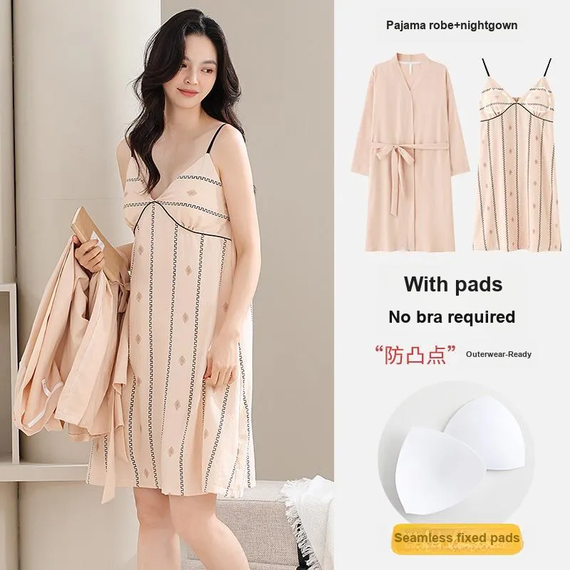 FENTENGCARE Pajama Set Women's Apricot-1