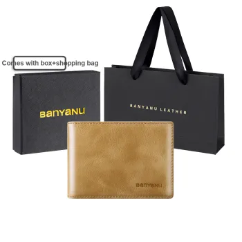 Banyanu Cow Leather Card Holder Wallet Men's