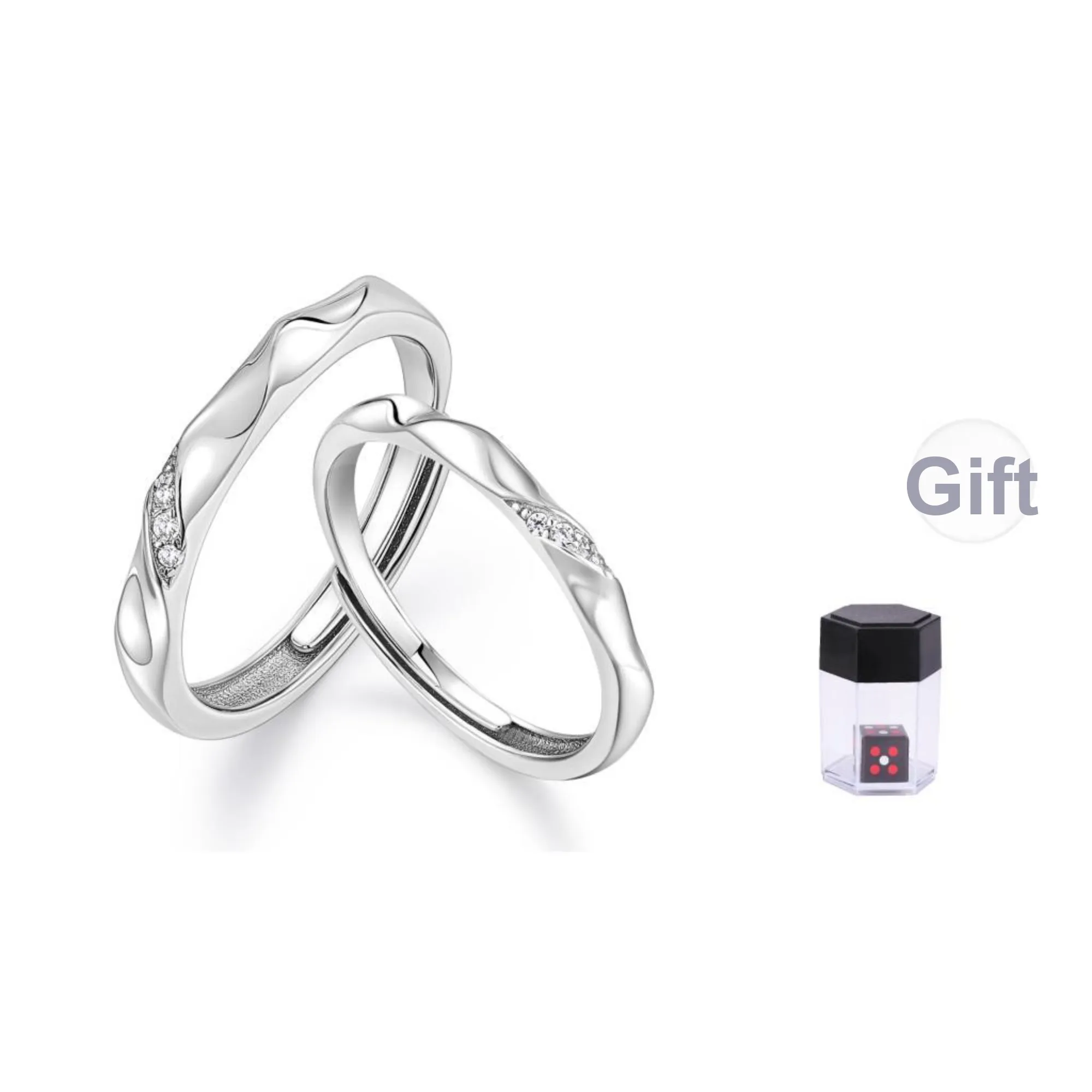 KADER S925 Silver Rings Unisex Silver White