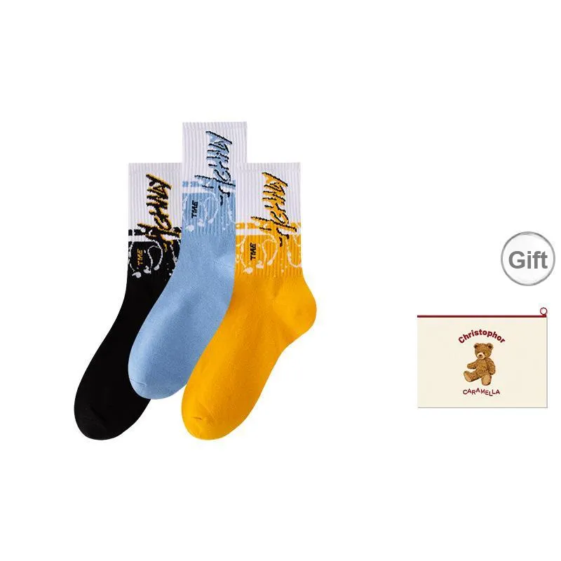 Caramella Mid-Calf Socks Men's Shopping Bag Combo Set-16