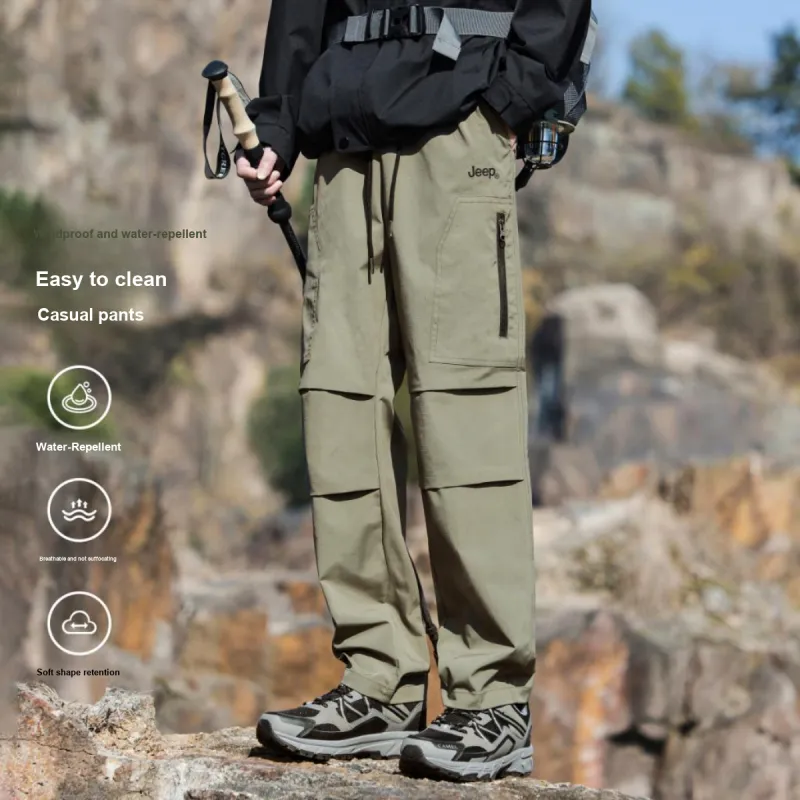 Jeep Outdoor Casual Windbreaker Pants Unisex-17