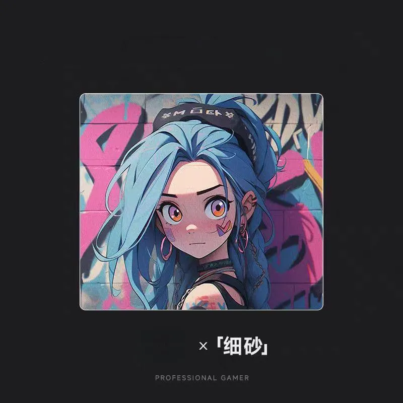 SALTOINC Good Looking Jinx Crystal Snow/Sand Mist Upgraded Resin FPS Professional Hard Esports Large Size Mouse Pads-11