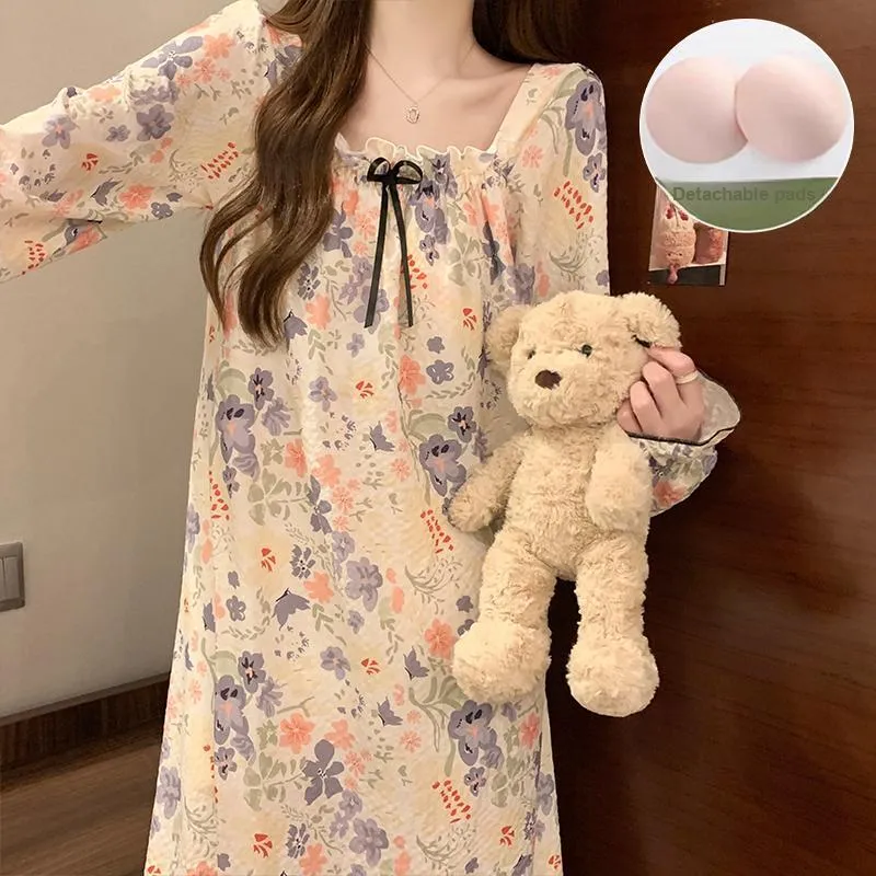 Ta Yan Nightgown Women's Apricot-4
