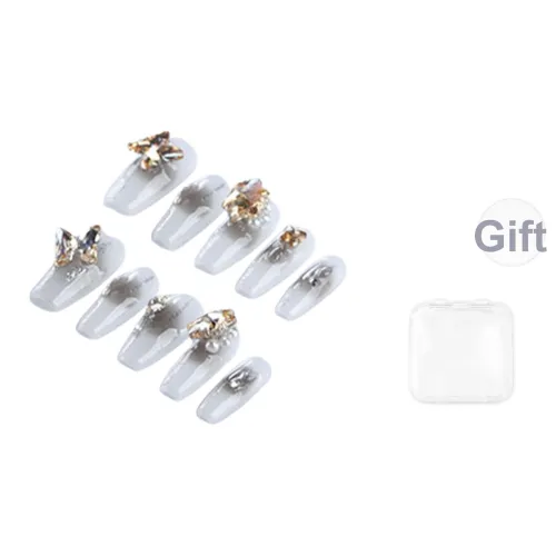 Fanze Explore The Floral Medley В Тумане False Nail Средний LADDER Серый Smudge 25мм