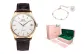 Rose Case White Dial Rose Hands Brown Leather Strap