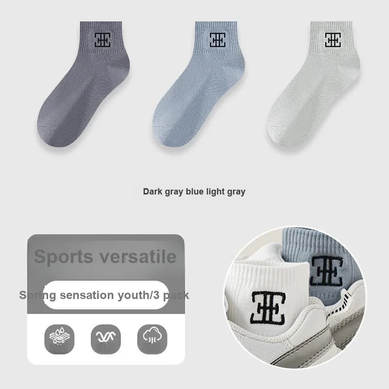 KJ Mid Calf Socks Unisex Shopping Bag 3 Pack-5