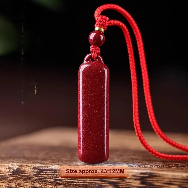 ZHIZUO Natural Cinnabar Pendants Unisex-4