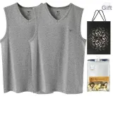 V-Neck 2 Pack (Heather Gray+Heather Gray) 2 Pcs, Easy to Wash!