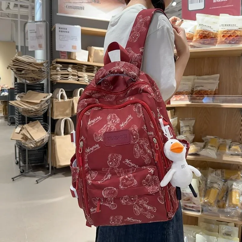 Travel Nylon Backpack Women's Multicolor-11