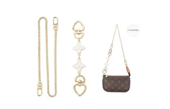 Lan Bao Fan Metal Bag Strap Accessories Bag Accessory Unisex Gold