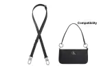Black 1.5cm Wide Plain Weave Adjustable 90-120cm (Silver-Tone Buckle)