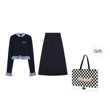 STARFEI Skirt Set Women's Navy Blue