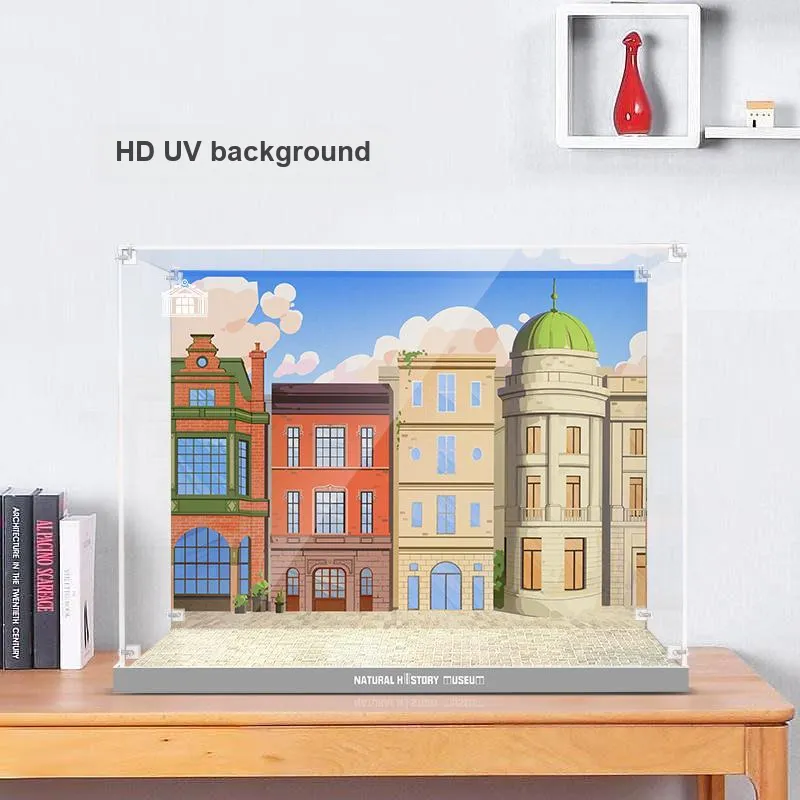 LIGHT YOUR BRICKS Compatibility Building Block 10326 Natural History Museum Street Scene Display Case Model Accessories-1