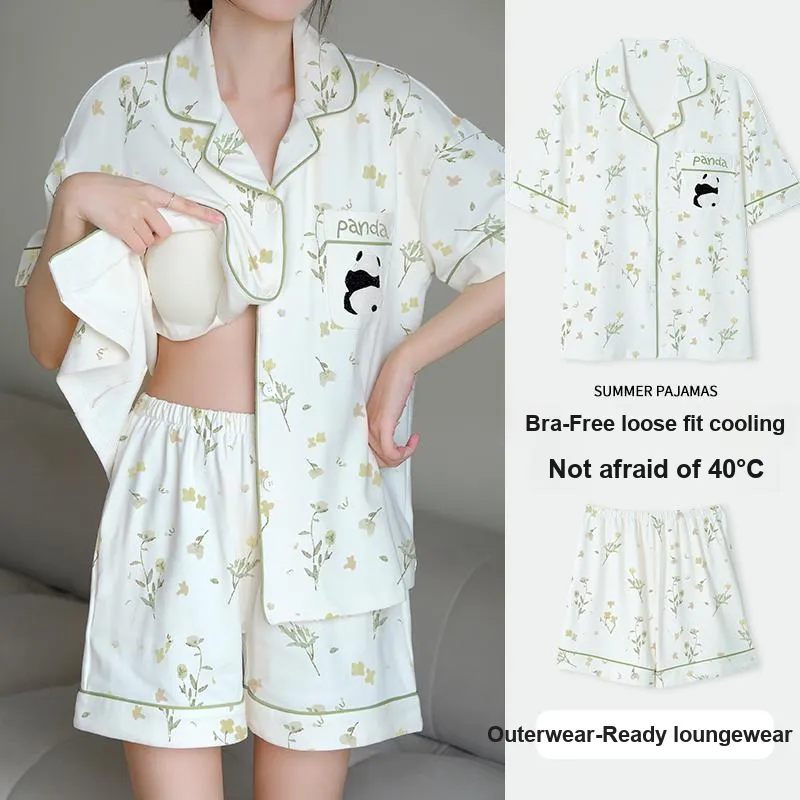 Lan Miao Pajama Set Women's QY Imitation Cotton Women's 24311-2