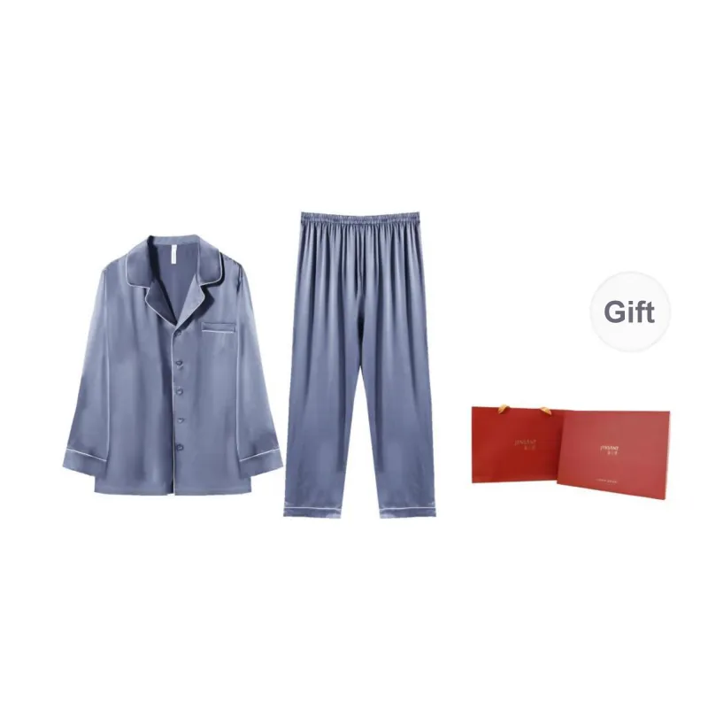 JINSANT Pajama Set Men's Navy Blue-4