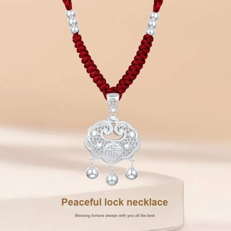 JINLIUFUJIXIANG S925 Sterling Silver Necklaces Unisex-9