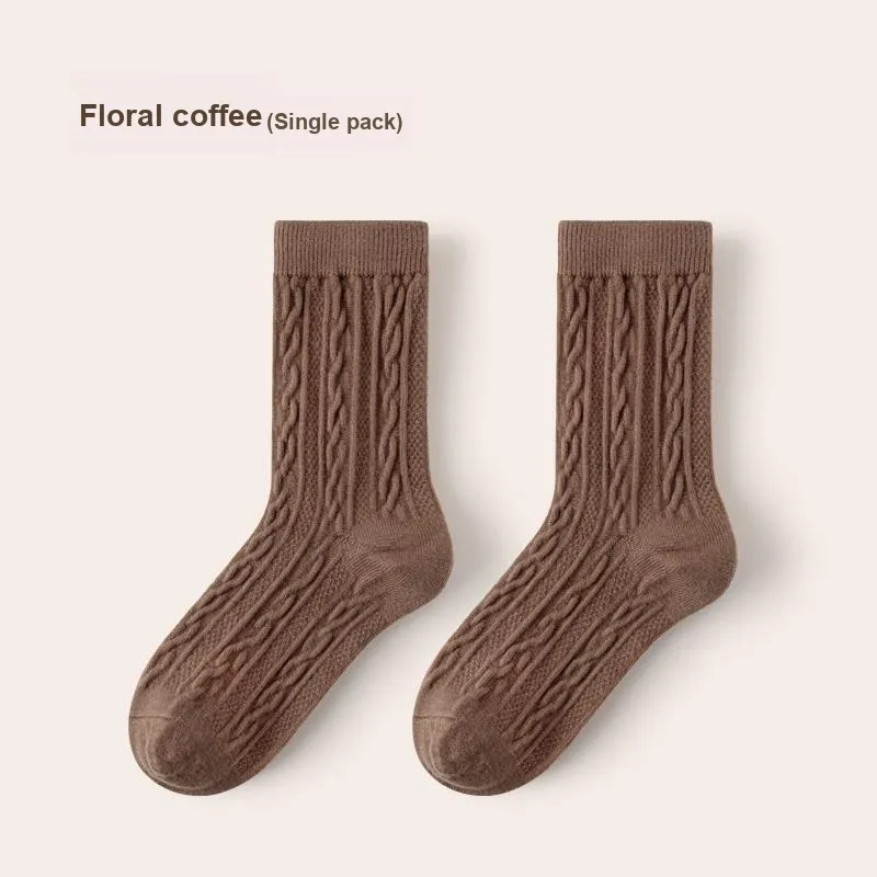 Caramella Mid Calf Socks Women's 1 Pack Solid Color-21
