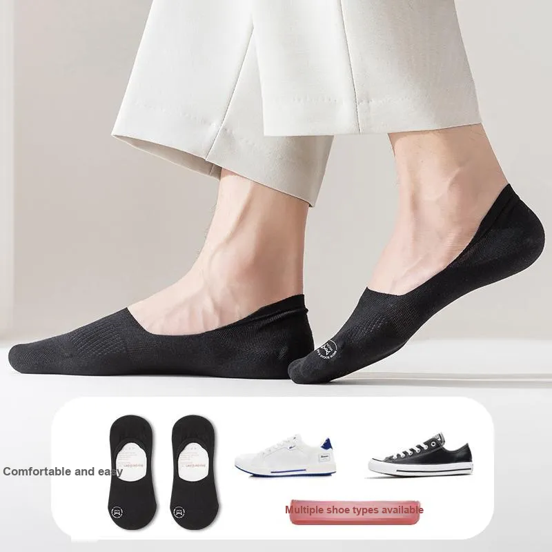 MIIOW Cool One Summer Series No Show Socks Men's Shopping Bag 5 Pack-12