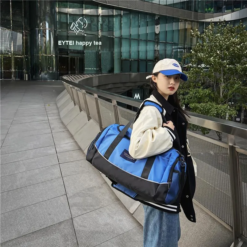 MTribe Nylon With Mesh Travel Bag Unisex Khaki/Black/Red/Yellow/Pink/Blue/Green-29