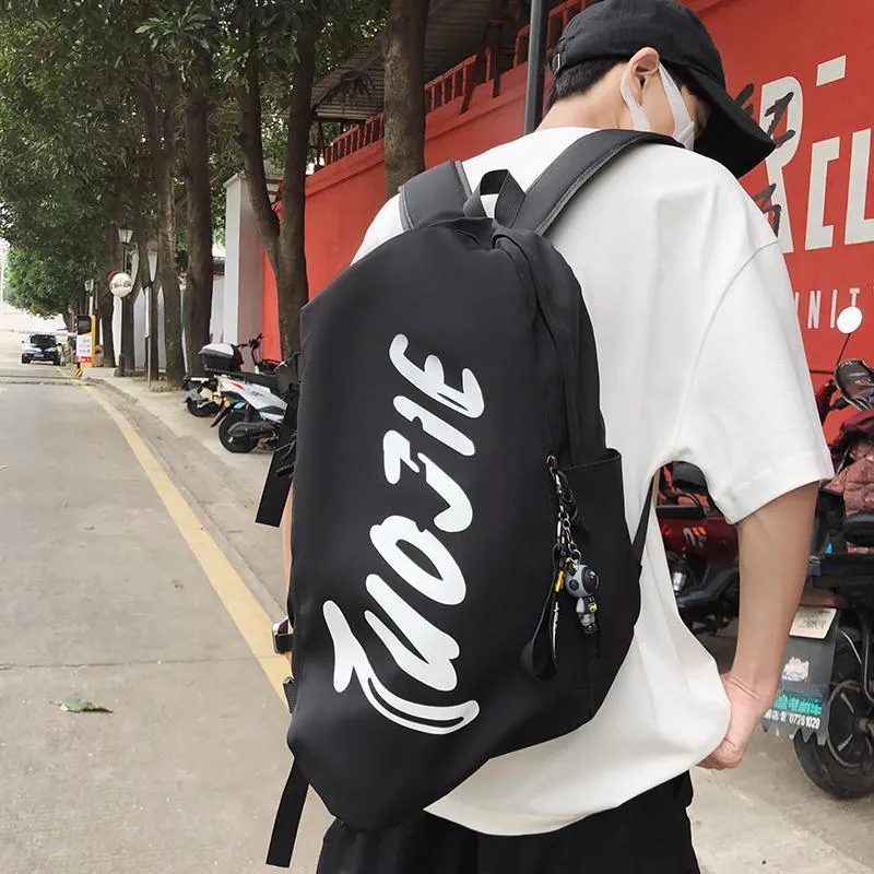 HCXK Nylon Backpack Regular Unisex White/Black/Khaki-6