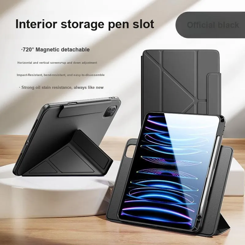Lisen 360 Degree Rotation Compatible With IPad Air 5 Magnetic Tablet Protective Case With Pen Slot-40