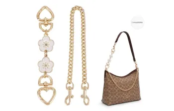 Lan Bao Fan Metal Alloys DuPont Paper Liner Bag Accessory Gold Tone