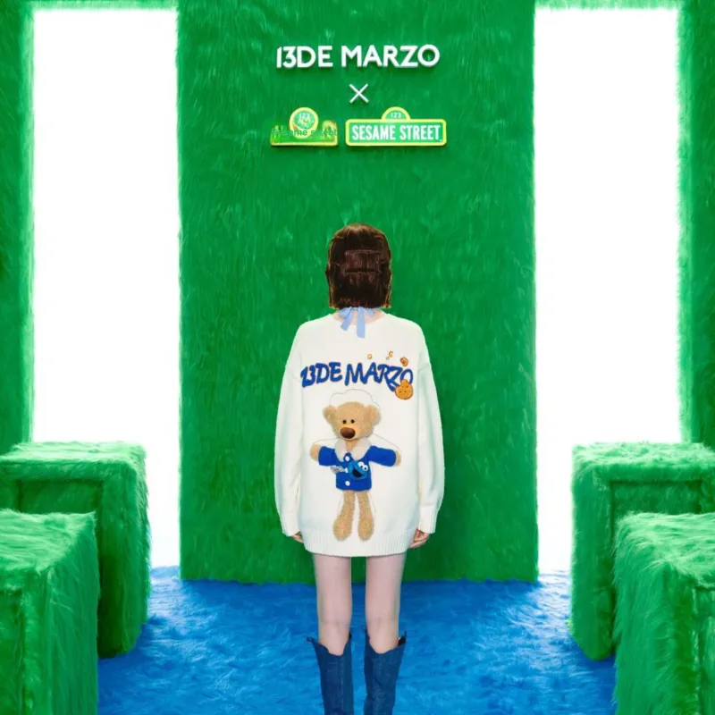 13 DEMARZO x Sesame Street Knitwear Unisex White-3