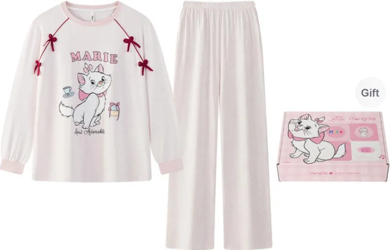 Gongdie x Disney Pajama Set Women's Gift Box Set Light Pink-0