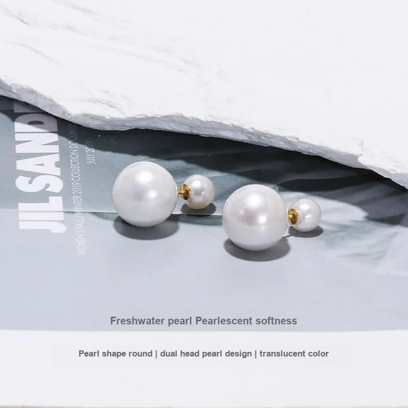 IDOKAWA Freshwater Pearl Stud Earrings Women's-1