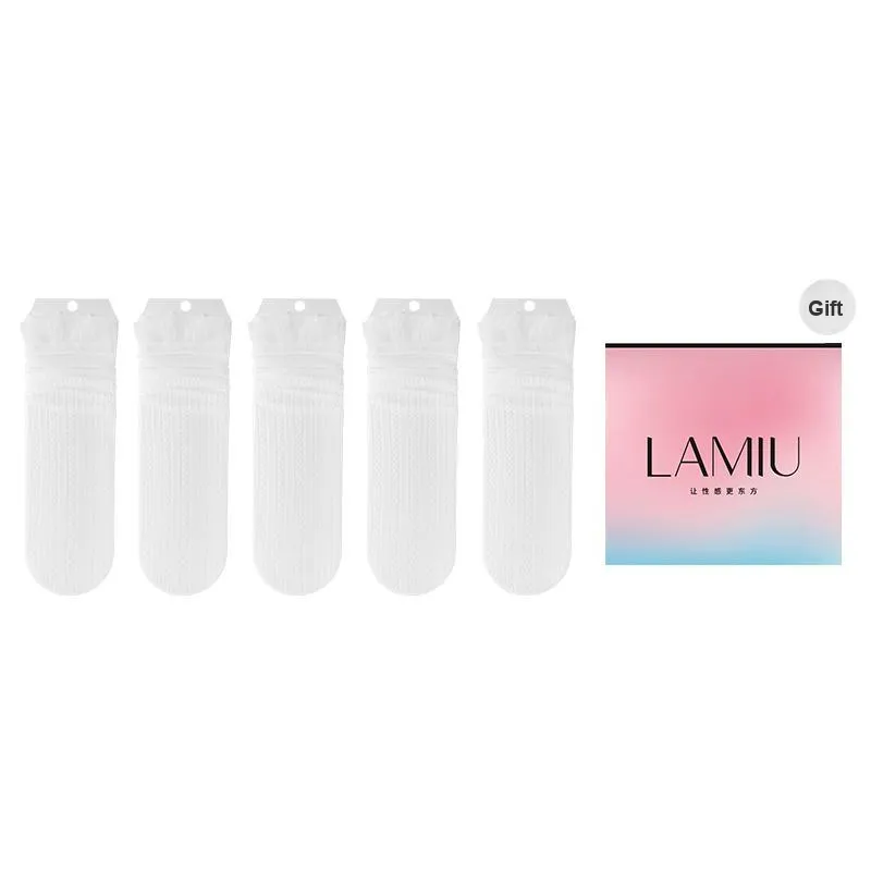 Lan Miao Mid Calf Socks Women's Shopping Bag Combo Set-4