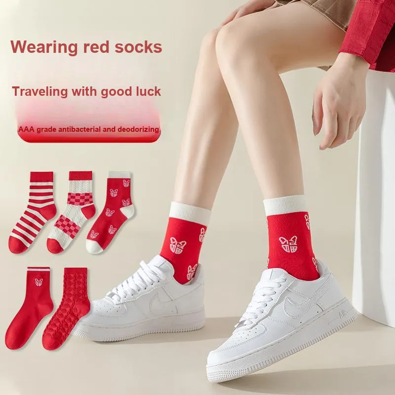 MIIOW Mid Calf Socks Unisex 5 Pack-6