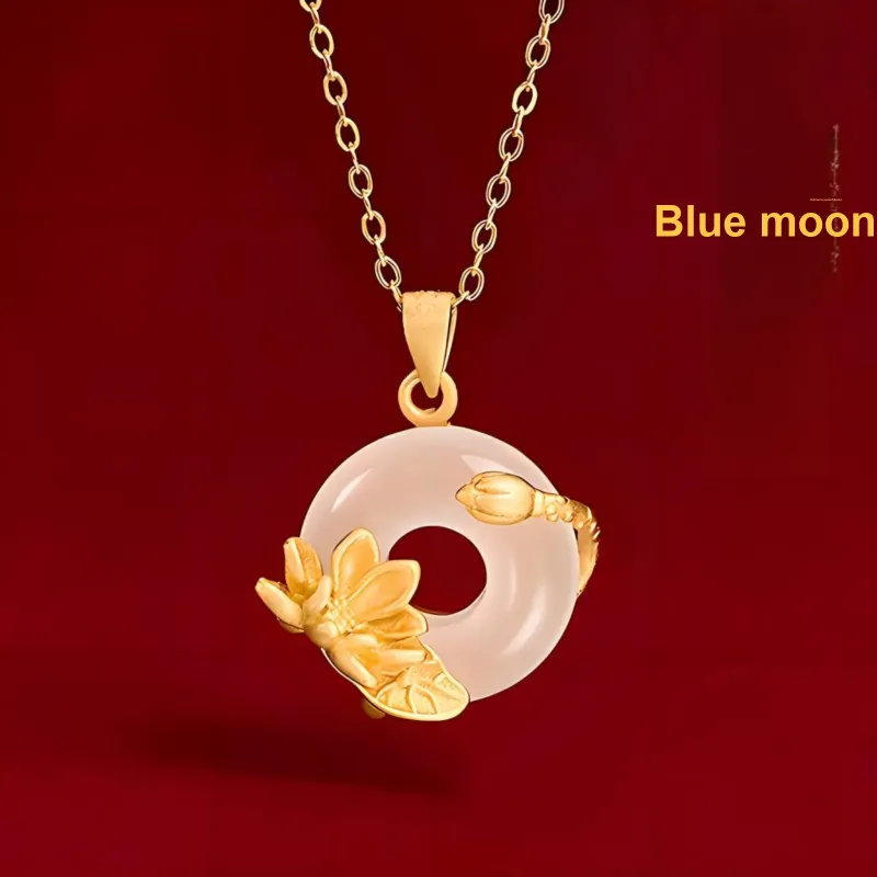 Strange Snow Natural Chalcedony Necklaces Women's-2