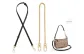 [Black]Crossbody Shoulder Strap+Decorative Chain 40cm