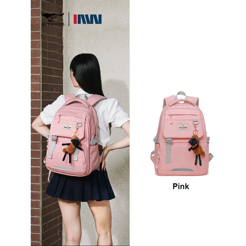 SEPTWOLVES Fabric Backpack Tubas Unisex Multicolor-1