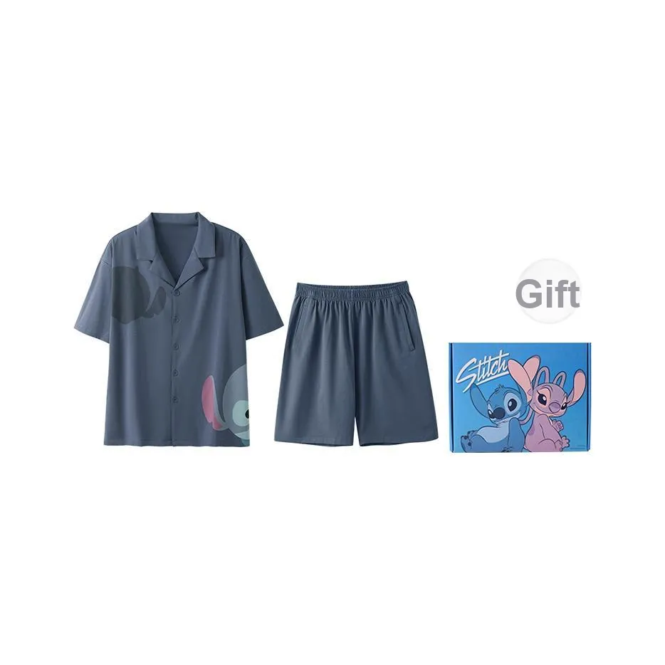 JINGYUN x Disney Pajama Set Men's Gift Box Set Vintage Blue
