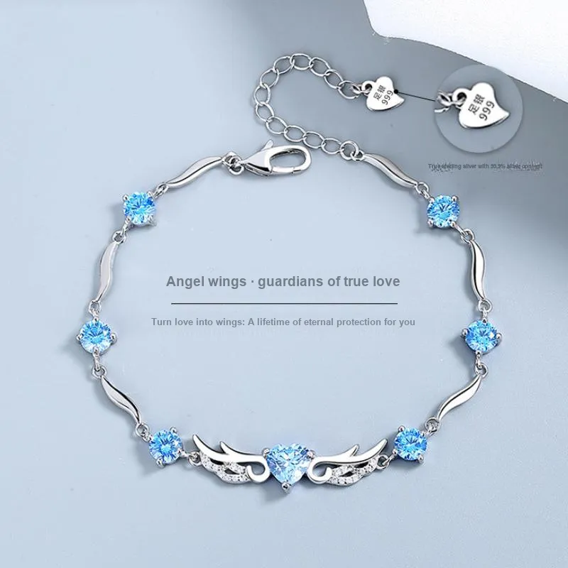 Beth Jewelry Sterling Silver 999 Pure Silver Bracelets Women's-2