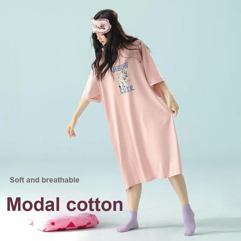 PBENO PD Nightgown Women's Girly Pink-1