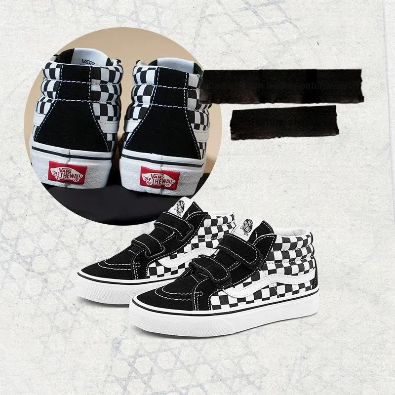 Vans Sk8-Mid Reissue V Kids 'Checkerboard - Black White'-1