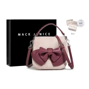 MACKJANICE Synthetic Leather One Shoulder Handbags Regular Women's Lilac With Pink