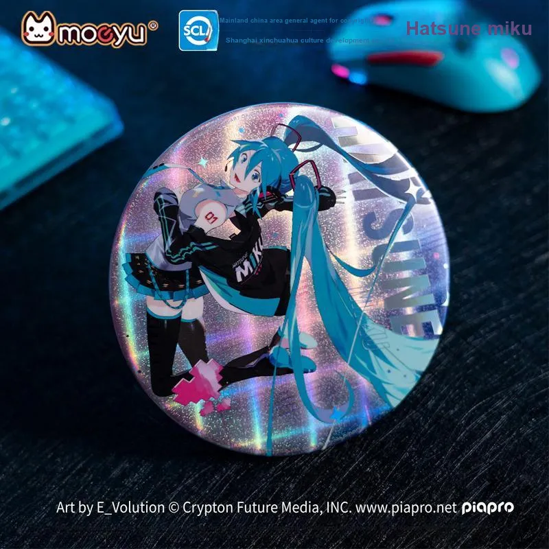 MOEYU Hatsune Miku Esports Heart/Dimensional Discovery/Floral Language Large Emblem Anime Merchandise Badge-5