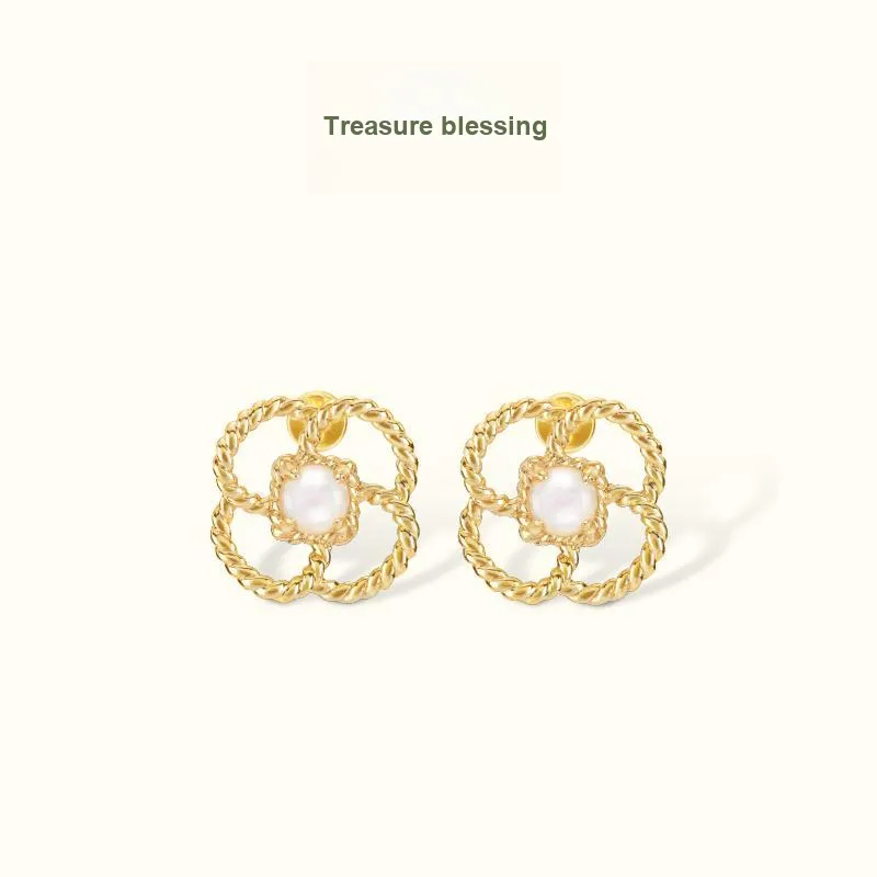 BAODEYI 18K Gold Plated Copper Stud Earrings Unisex-5