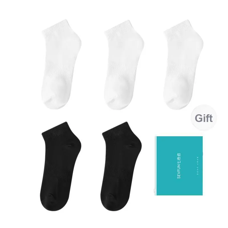 7 SEVFUN Ankle Socks Unisex Shopping Bag 5 Pack-4