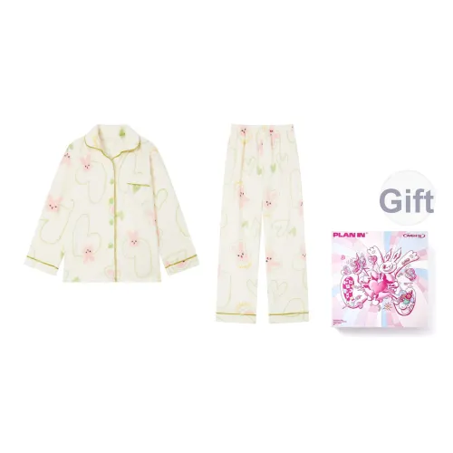 PLAN IN Cute Rabbit Women's Pajama Sets PLAN IN Милый кролик Женские Пижамные комплекты