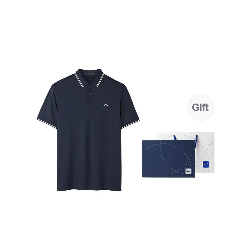 HLA The Mountain Is Not In The High Series Short Sleeved Polo Shirt Men's-39