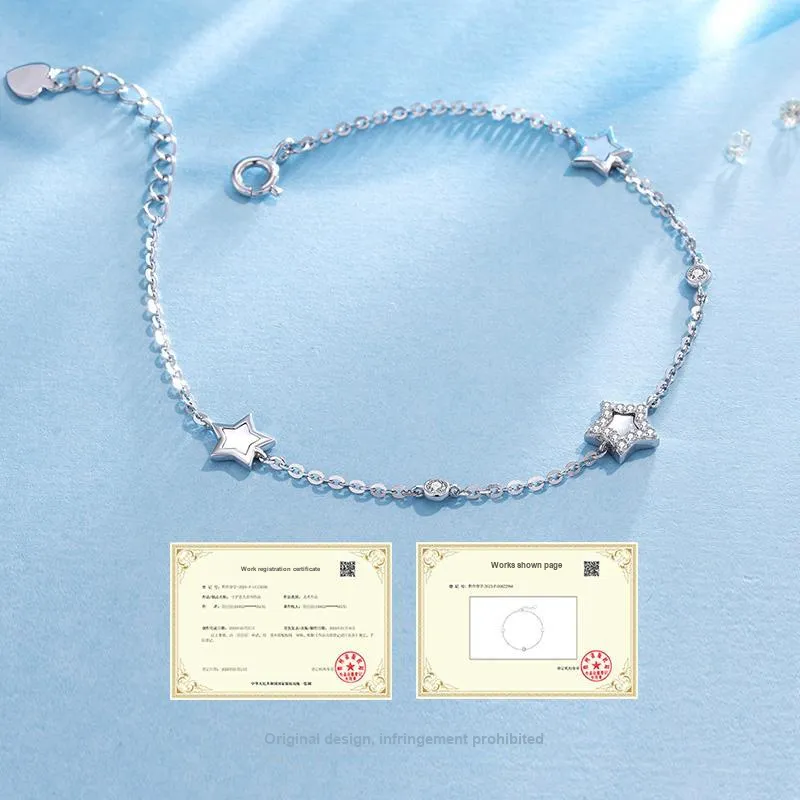 Schloney 925 Sterling Silver Bracelets Women's-4