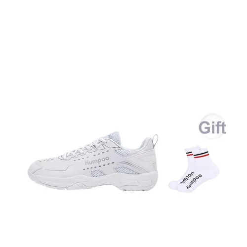 KUMPOO Белое перо амортизация противоскользящий устойчивый к истиранию дышащий покрытие поддержка легкий низкий топ